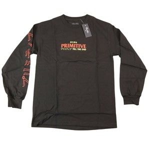 primitive Skateboarding t shirt small size/ black / long sleeve / skull graphic